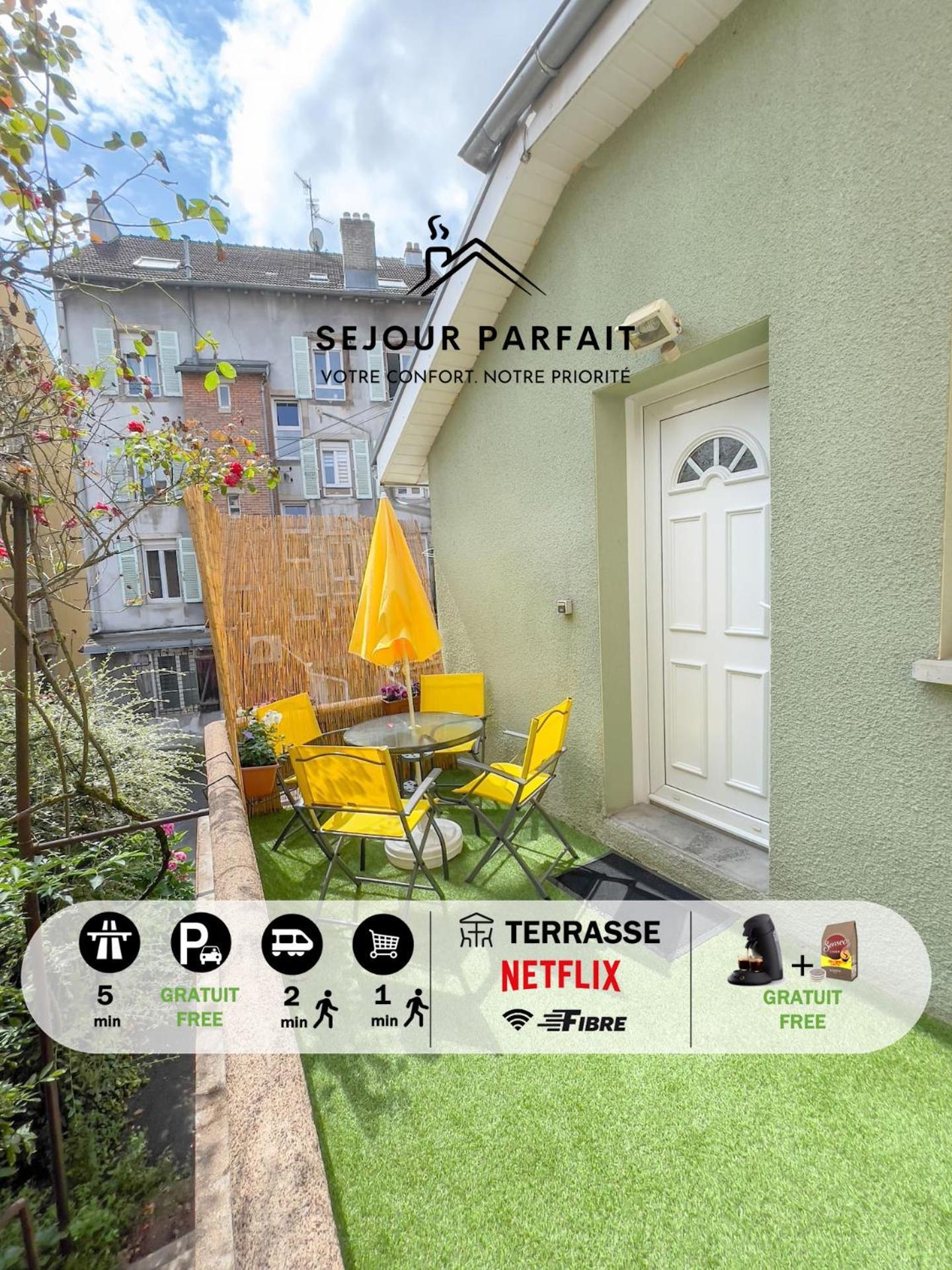 Maisonnette Le Faubourg - Centre Ville, Terrasse Et Netflix Бельфор Екстер'єр фото